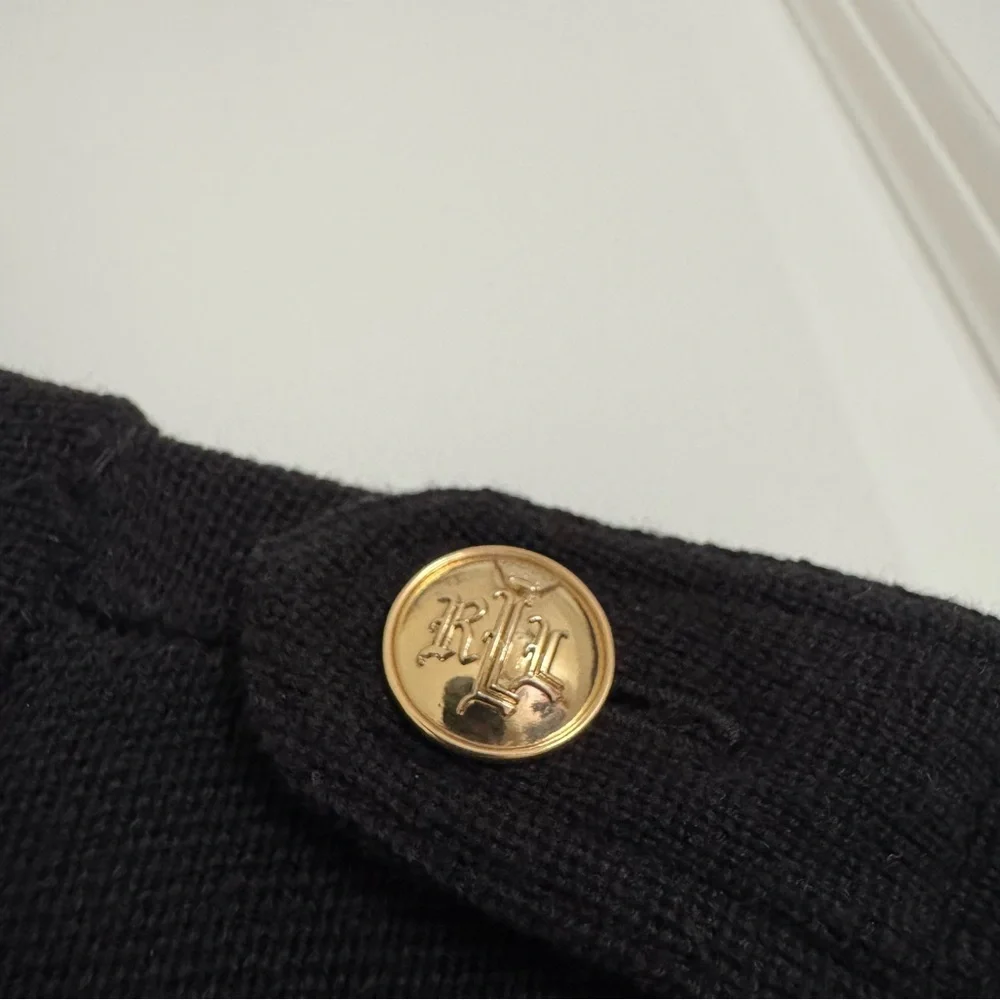 Lauren Ralph Lauren Black Jacket with Gold Accents, P/M - Picture 8 of 13